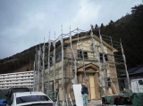 株式会社ライクハウジングの2014年1月6日岩手県釜石市内大工建築現場