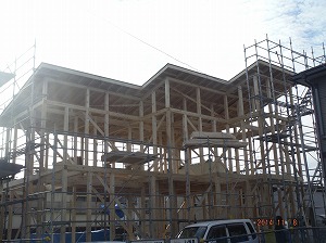 株式会社ライクハウジングの2014年11月6日に撮影した宮城県仙台市内の戸建て建て造工事の現場紹介写真２