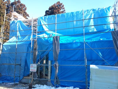 株式会社ライクハウジングの2016年2月3日に撮影した宮城県仙台市内の戸建て大工工事の現場紹介写真