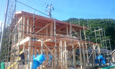 株式会社ライクハウジングの2016年6月17日に撮影した岩手県釜石市内の戸建て大工工事の現場紹介写真