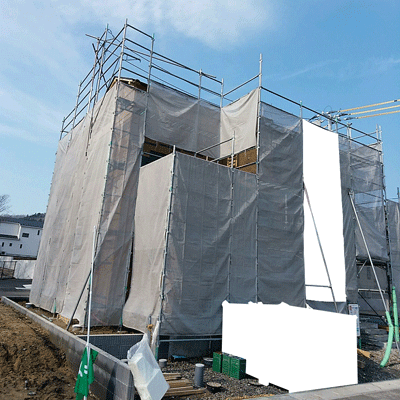 株式会社ライクハウジングの2017年3月30日に撮影した宮城県岩沼市内の戸建て大工工事の現場紹介写真