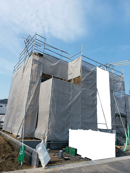 株式会社ライクハウジングの2017年3月30日に撮影した宮城県岩沼市内の戸建て大工工事の現場紹介写真
