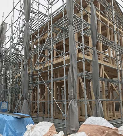 株式会社ライクハウジングの2017年3月21日に撮影した岩手県奥州市内の戸建て大工工事の現場紹介写真