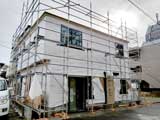 株式会社ライクハウジングが施工中の宮城県仙台市内（仙台市現場）の大工工事店舗兼住宅現場紹介写真になります。
