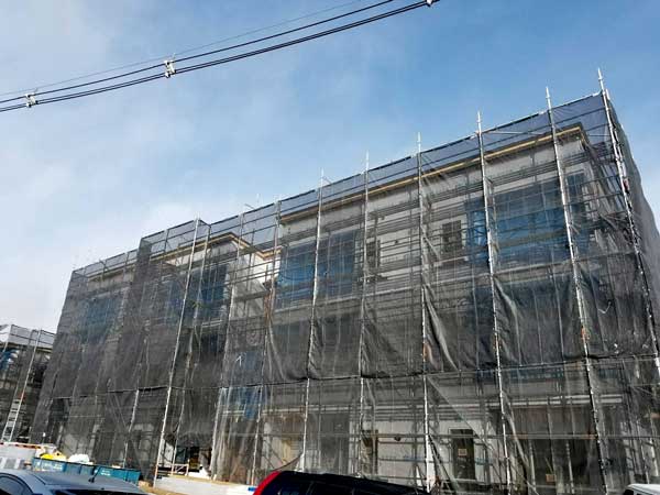 株式会社ライクハウジングの2018年1月10日に撮影した宮城県仙台市内（仙台市現場）のアパート大工工事現場紹介写真になります