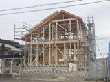 株式会社ライクハウジングが施工中の宮城県仙台市内（仙台市現場）の大工工事戸建て現場紹介写真になります。