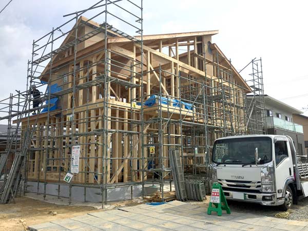 株式会社ライクハウジングの2018年6月8日に撮影した福島県南相馬市内（南相馬市現場）の戸建て大工工事現場紹介写真になります