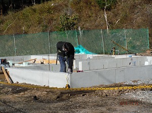 株式会社ライクハウジングの2013年11月岩手県釜石市内大工建築現場