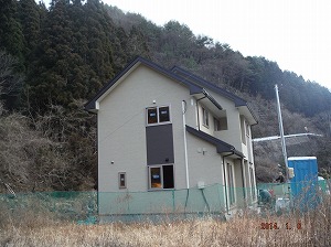 株式会社ライクハウジングの岩手県釜石市内の建築現場真横写真
