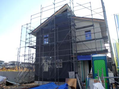 宮城県気仙沼市の新築住宅建築現場（在来）紹介写真