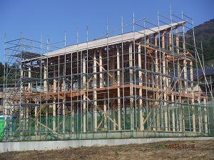 株式会社ライクハウジングの2014年11月4日に撮影した岩手県陸前高田市内の戸建て建て造工事の現場紹介写真１