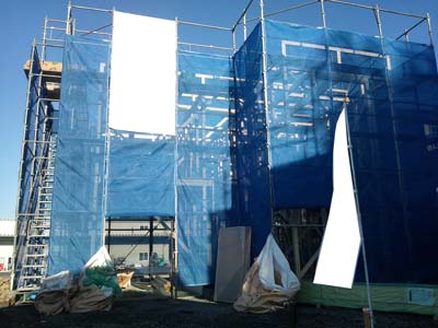 株式会社ライクハウジングの2015年11月4日に撮影した岩手県一関市内の戸建て大工工事の現場紹介写真