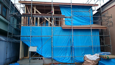 株式会社ライクハウジングの2015年11月19日に撮影した岩手県宮古市内の戸建て大工工事の現場紹介写真