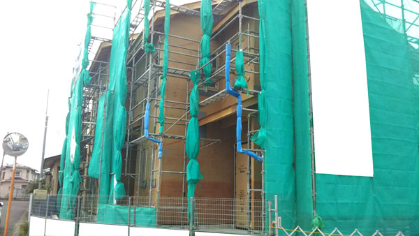 株式会社ライクハウジングが施工中の宮城県多賀城市内（多賀城市現場）の大工工事戸建て現場紹介写真になります。