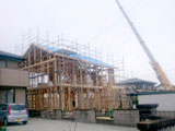 株式会社ライクハウジングの宮城県亘理郡の大工工事戸建て現場のレポート写真になります。