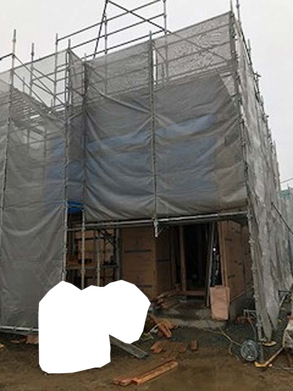 株式会社ライクハウジングが施工中の岩手県北上市内（北上市現場）の大工工事戸建て現場紹介写真になります。