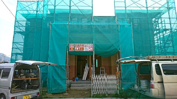 株式会社ライクハウジングが施工中の宮城県石巻市内（石巻市現場）の大工工事戸建て現場紹介写真になります。