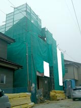 株式会社ライクハウジングが施工中の宮城県多賀城市内（多賀市現場）の大工工事戸建て現場紹介写真になります。