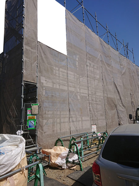 株式会社ライクハウジングの2021年4月19日に撮影した宮城県仙台市内（仙台市現場）のアパート大工工事現場紹介写真になります